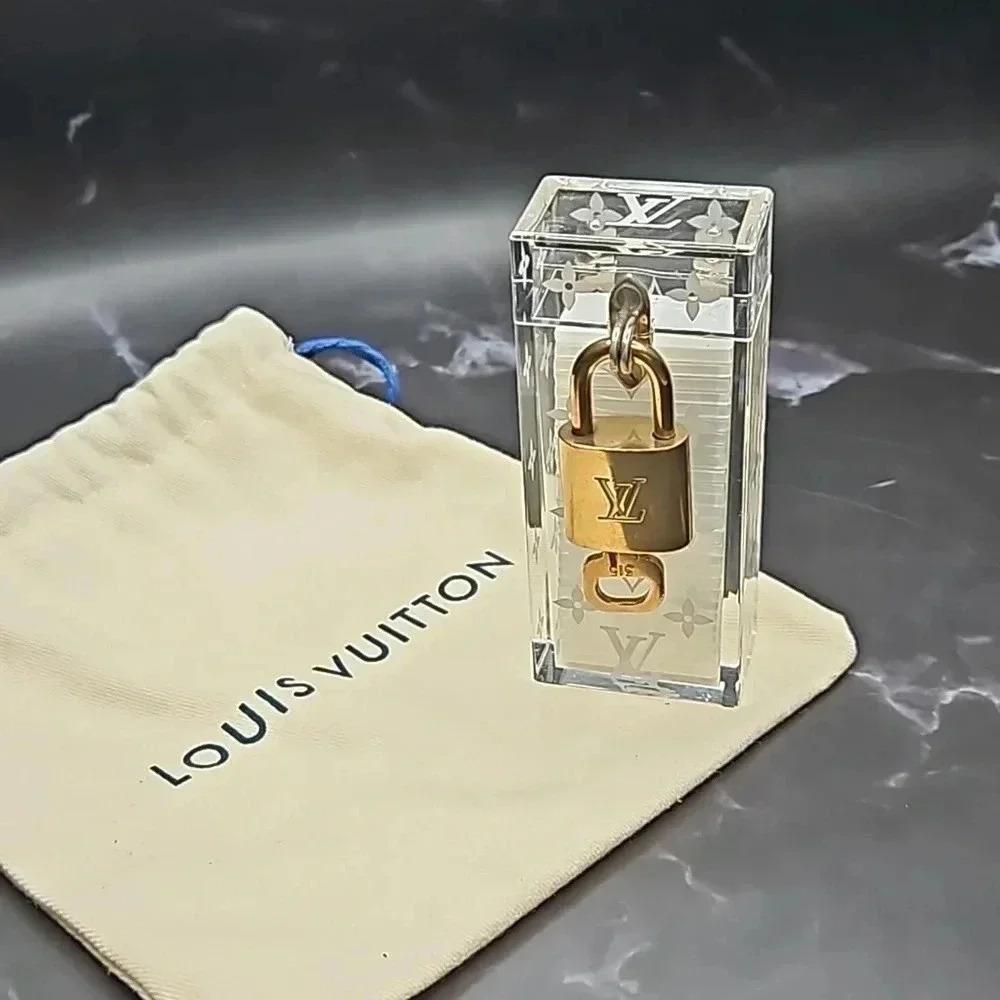 Louis Vuitton Miniature Travel Domino set with authentic padlock and key